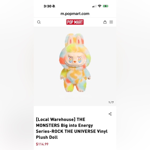 The Monsters Big Into Energy Series - Rock the Universe Vinyl Plush Doll. New. - Picture 9 of 12